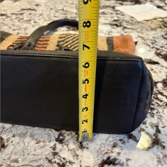 Zara Ethnic Woven And leather Fringe Tote Bag - Picture 7 of 12